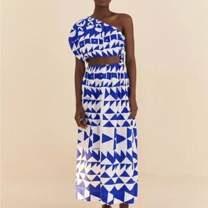 Farm Rio Pitta Tiles One Shoulder Maxi